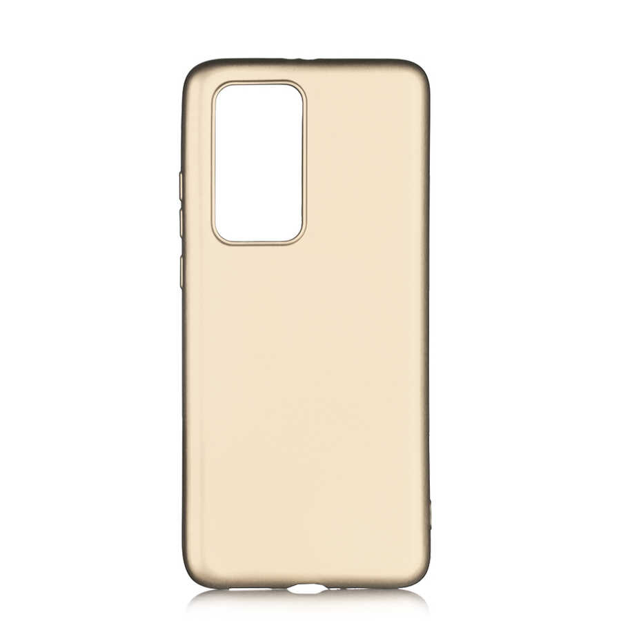 Huawei Uyumlu P40 Pro Kılıf Tuhatu Marino Silikon Kapak-Gold