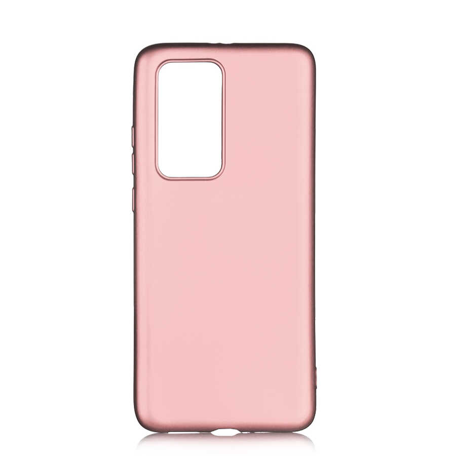 Huawei Uyumlu P40 Pro Kılıf Tuhatu Marino Silikon Kapak-Rose gold