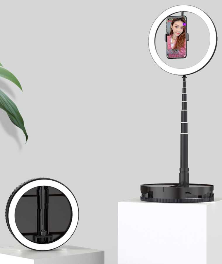 Tuhatu 26 Cm Foldable Işıklı Telefon Tutucu Ring Light