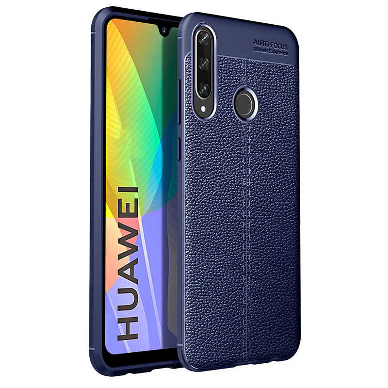 Huawei Uyumlu P40 Lite E Kılıf Tuhatu Ceku Silikon Kapak-Lacivert