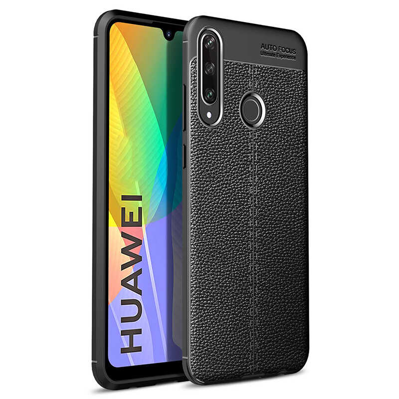 Huawei Uyumlu P40 Lite E Kılıf Tuhatu Ceku Silikon Kapak-Siyah