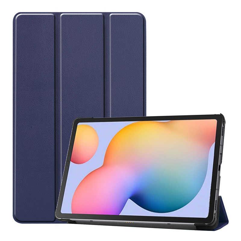 Galaxy Uyumlu Tab S6 Lite P610 Tuhatu Smart Kapak Standlı 1-1 Kılıf-Lacivert