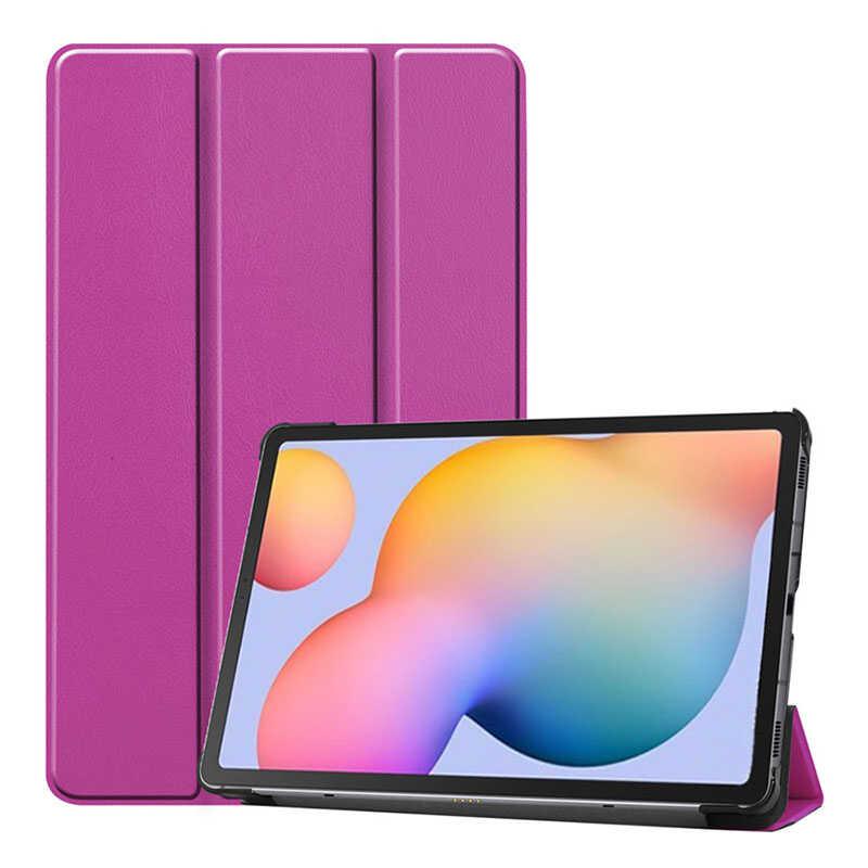 Galaxy Uyumlu Tab S6 Lite P610 Tuhatu Smart Kapak Standlı 1-1 Kılıf-Mor