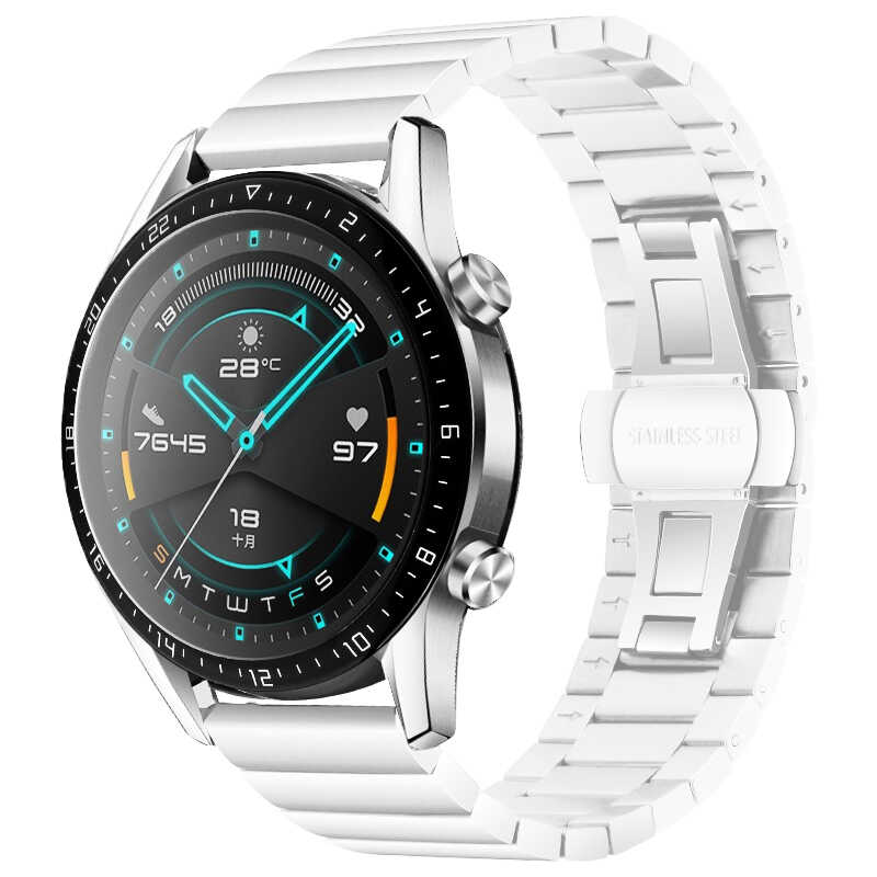 Gear S2 (20mm) KRD-16 Metal Kordon-Beyaz