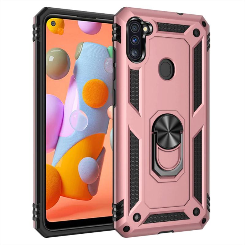 Galaxy Uyumlu M11 Kılıf Tuhatu Tank Kapak-Rose gold