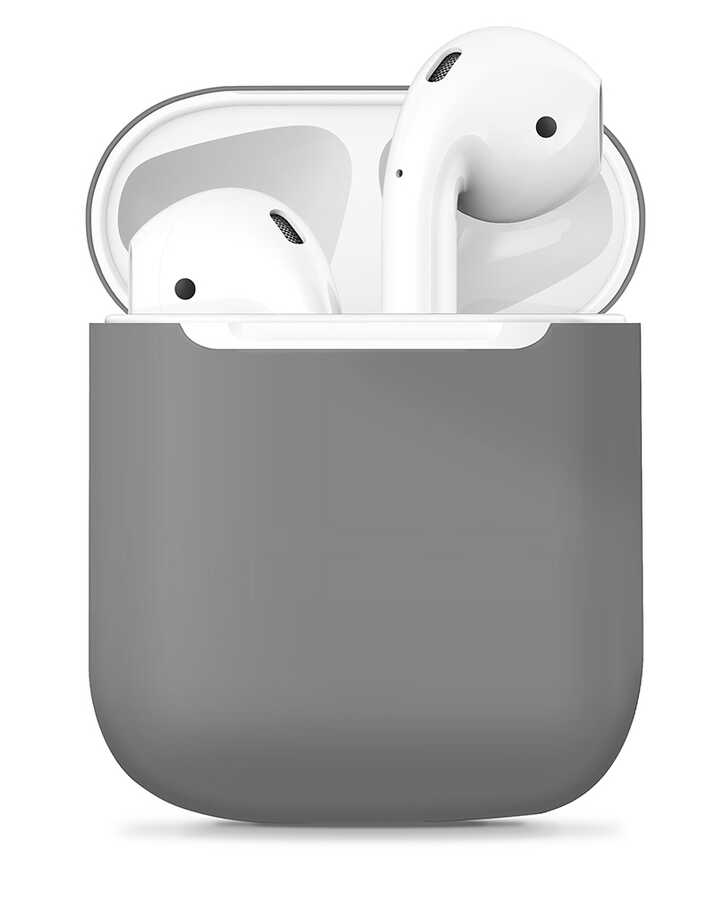 Airpods Uyumlu Kılıf Tuhatu Airbag 13 Silikon-Gri