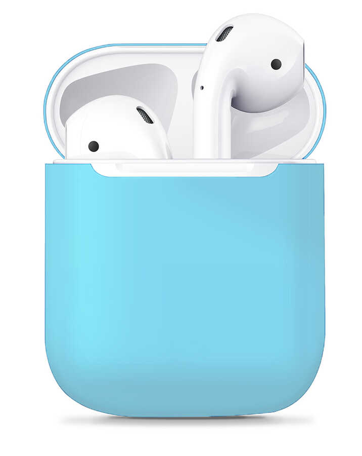 Airpods Uyumlu Kılıf Tuhatu Airbag 13 Silikon-Mavi