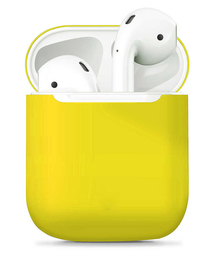 Airpods Uyumlu Kılıf Tuhatu Airbag 13 Silikon-Sarı