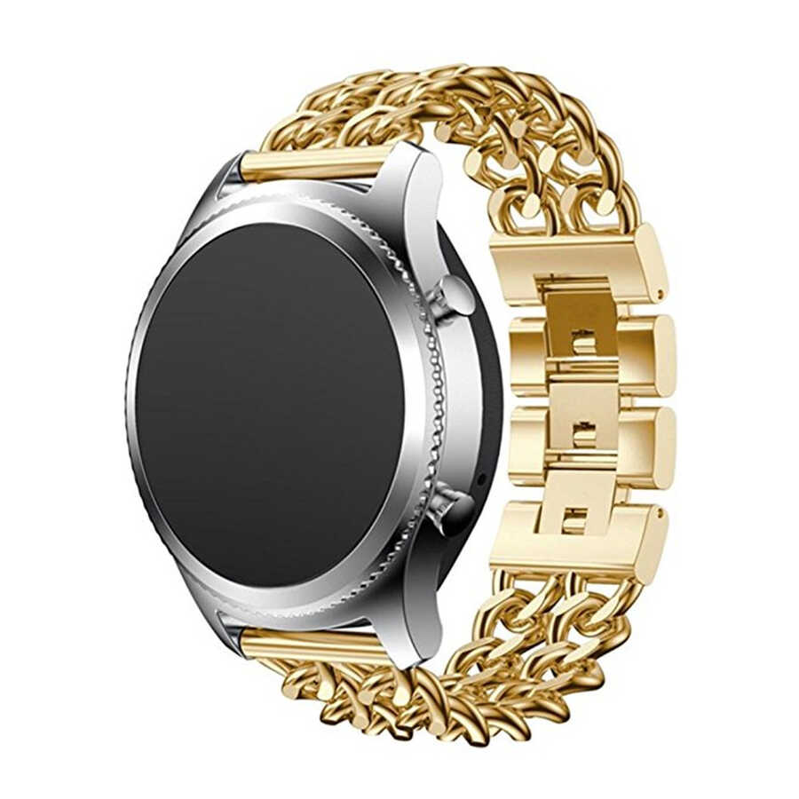 ​​Galaxy Uyumlu Watch 46mm (22mm) KRD-17 Metal Kordon-Gold