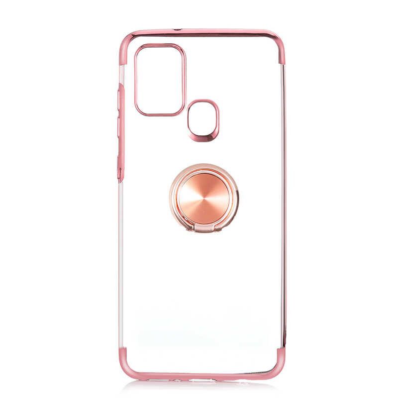 Galaxy Uyumlu A21S Kılıf Tuhatu Gess Silikon-Rose gold