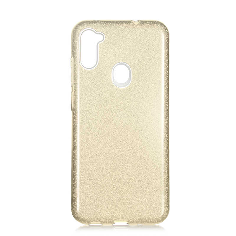 Galaxy Uyumlu M11 Kılıf Tuhatu Shining Silikon-Gold