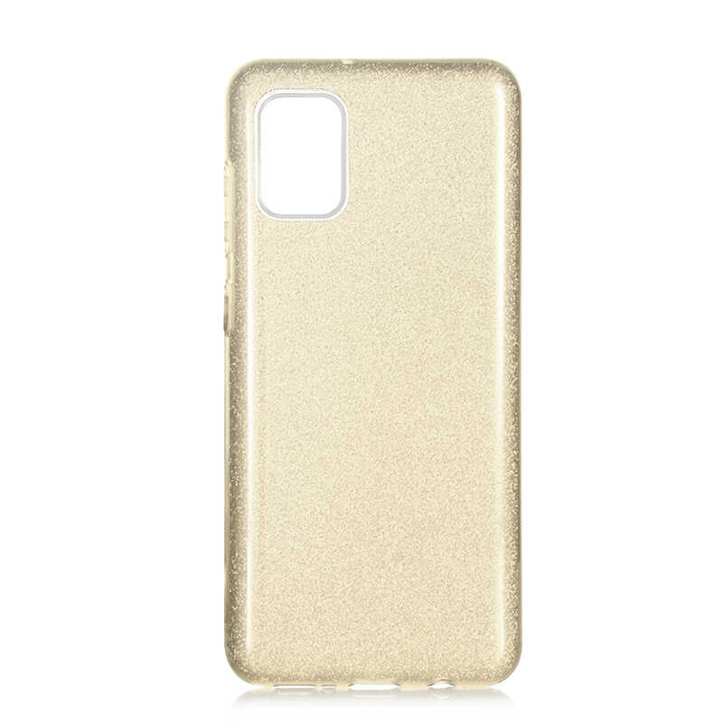 Galaxy Uyumlu A31 Kılıf Tuhatu Shining Silikon-Gold