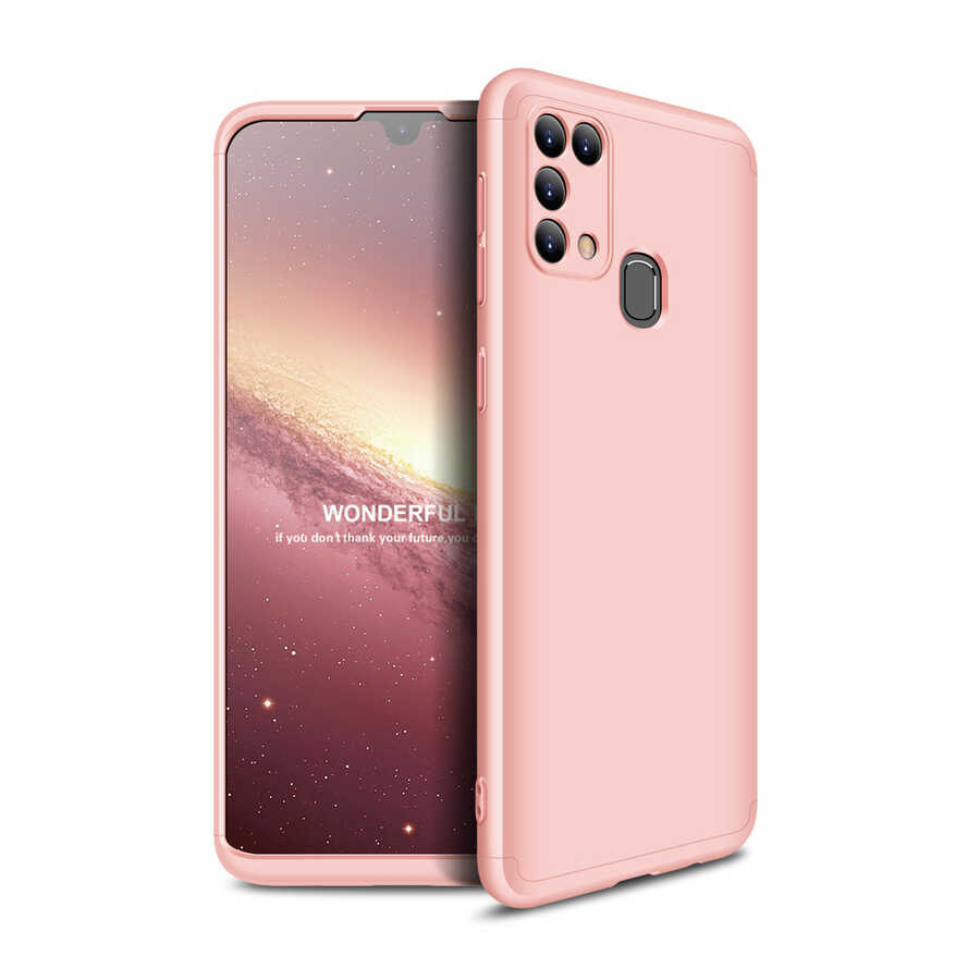 Galaxy Uyumlu M31 Kılıf Tuhatu Ays Kapak-Rose gold