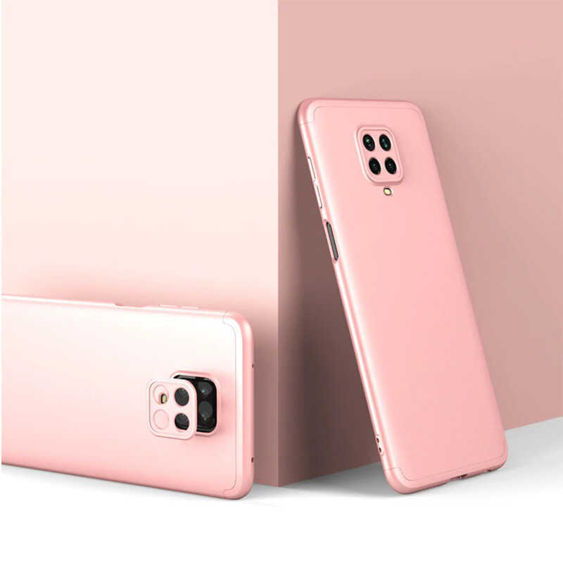 Xiaomi Uyumlu Redmi Note 9S Kılıf Tuhatu Ays Kapak-Rose gold