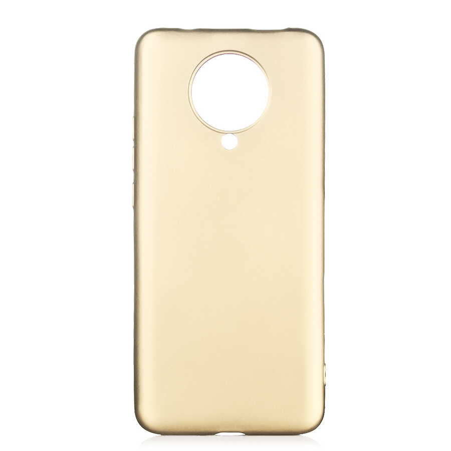 Xiaomi Uyumlu Poco F2 Pro Kılıf Tuhatu Marino Silikon Kapak-Gold