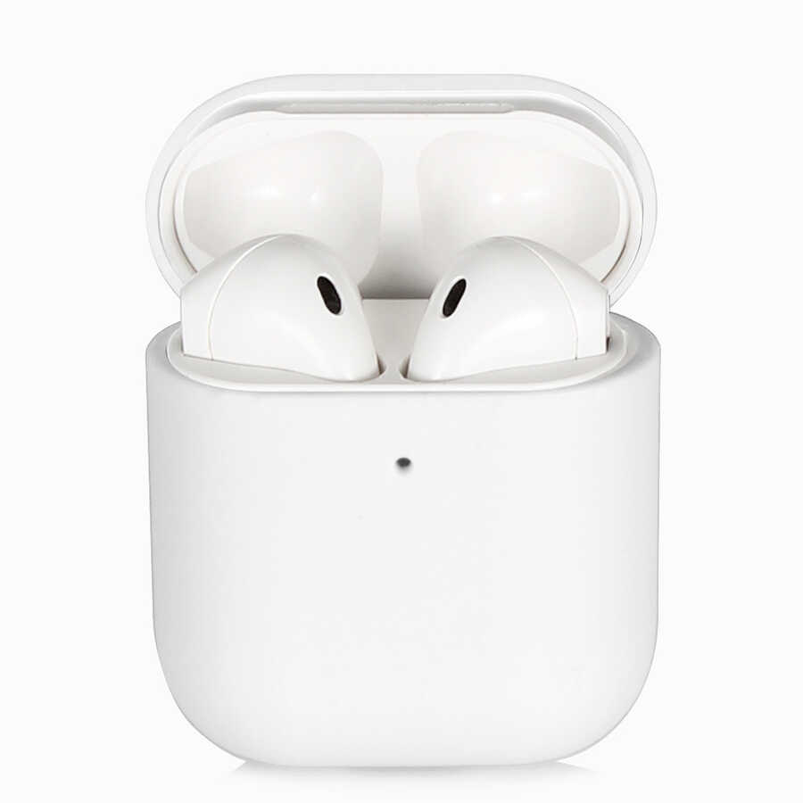 Airpods Uyumlu Kılıf Tuhatu Silk Silikon-Beyaz