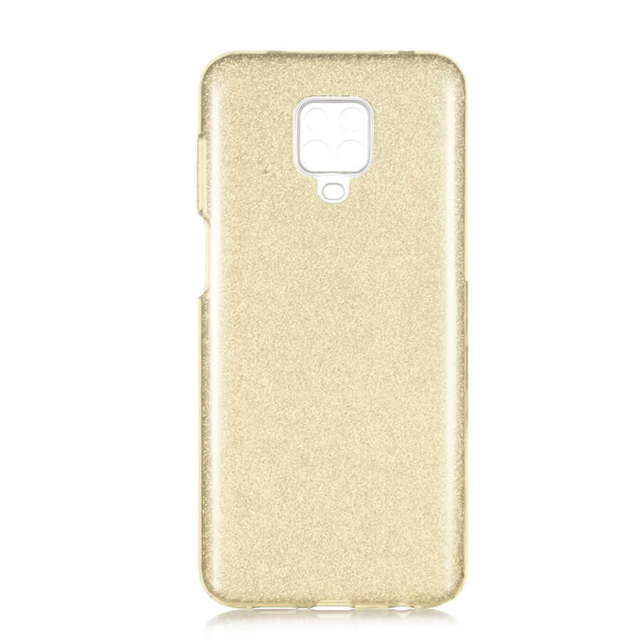 Xiaomi Uyumlu Redmi Note 9S Kılıf Tuhatu Shining Silikon-Gold