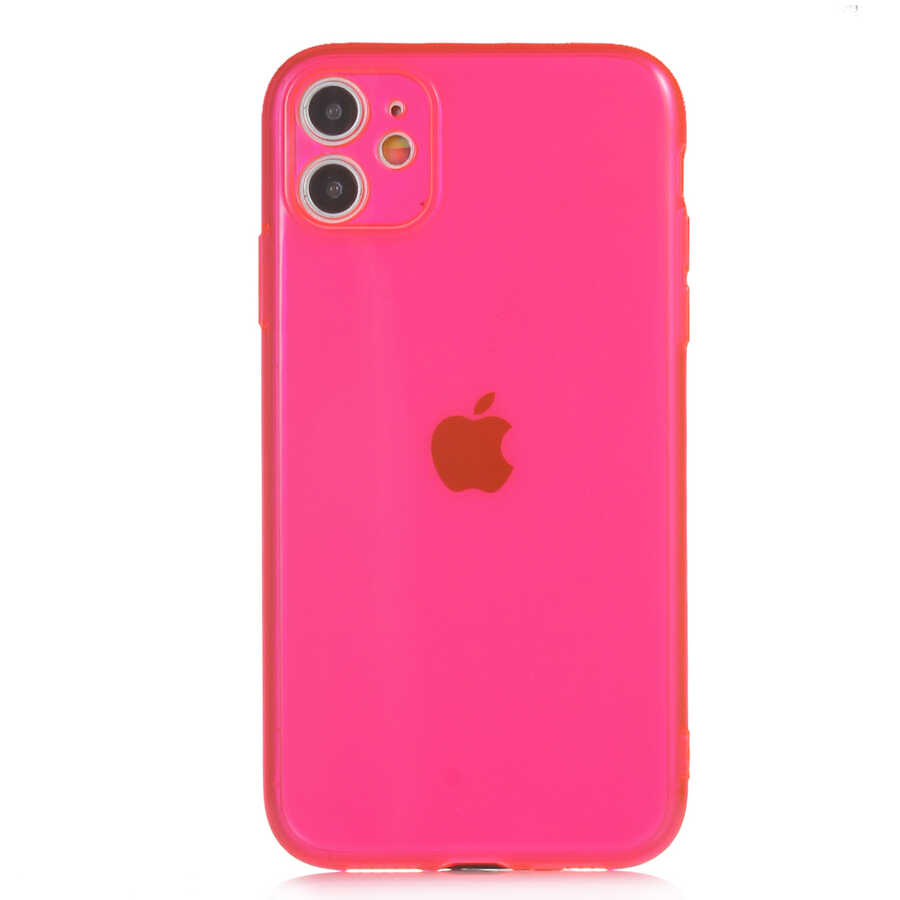 iPhone Uyumlu 11 Kılıf Tuhatu Mun Silikon-Pembe