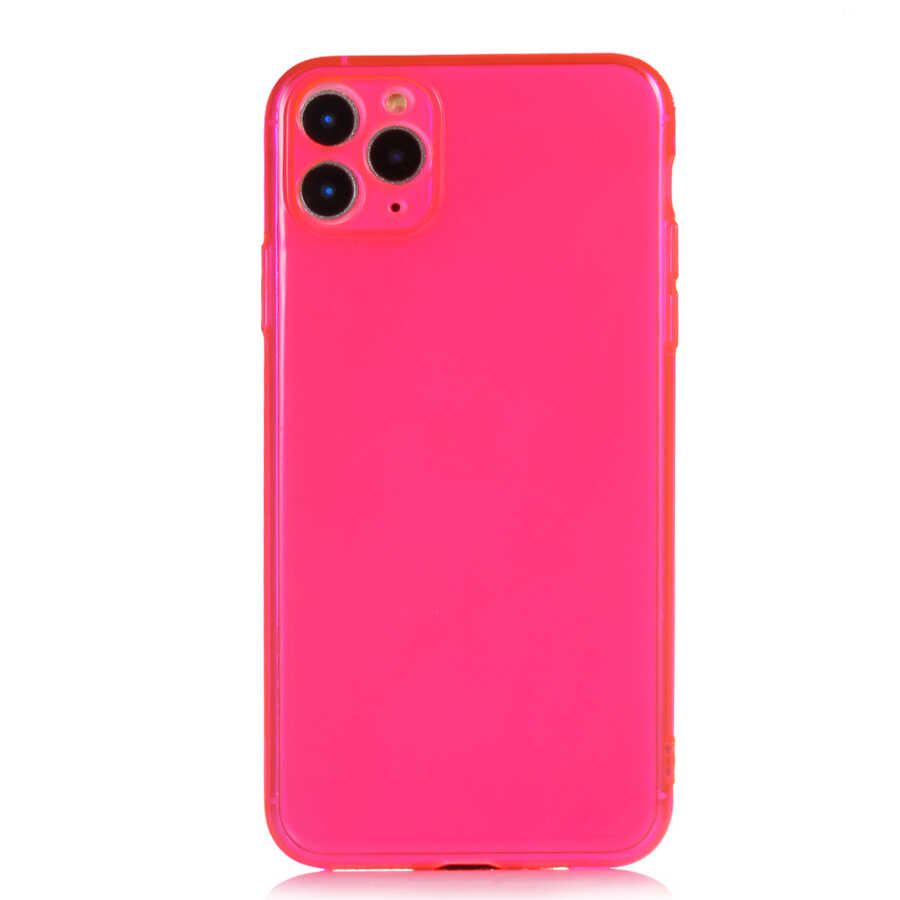 iPhone Uyumlu 11 Pro Max Kılıf Tuhatu Mun Silikon-Pembe