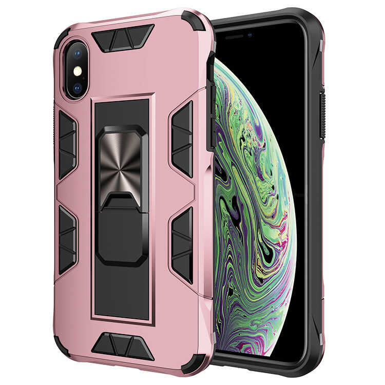 iPhone Uyumlu X Kılıf Tuhatu Volve Kapak-Rose gold