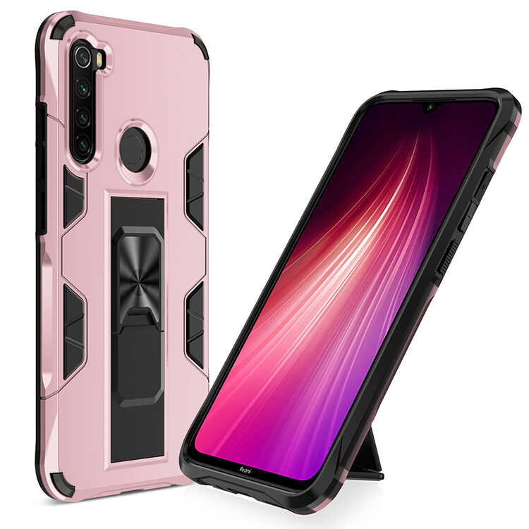 Xiaomi Uyumlu Redmi Note 8 Kılıf Tuhatu Volve Kapak-Rose gold