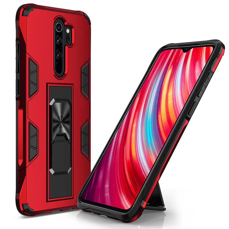 Xiaomi Uyumlu Redmi Note 8 Pro Kılıf Tuhatu Volve Kapak-Kırmızı