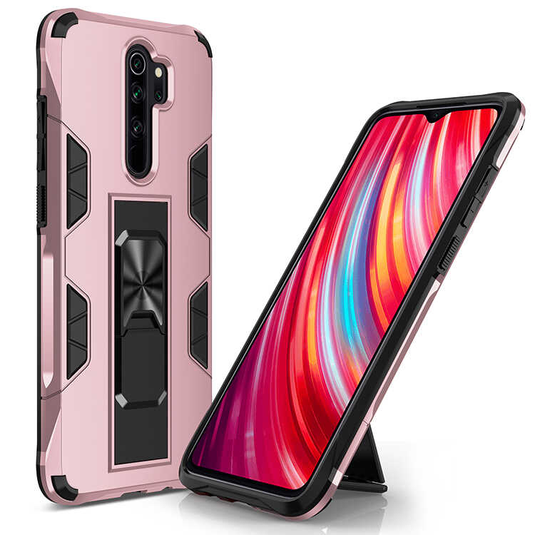 Xiaomi Uyumlu Redmi Note 8 Pro Kılıf Tuhatu Volve Kapak-Rose gold