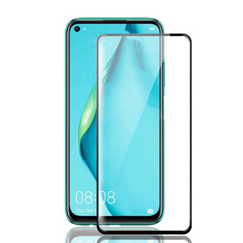 Huawei Uyumlu P20 Lite 2019 Tuhatu Kenarları Kırılmaya Dayanıklı Cam Ekran Koruyucu