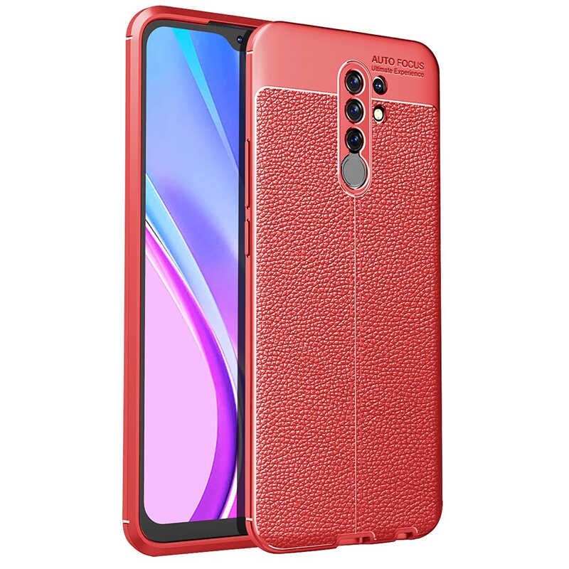 Xiaomi Uyumlu Redmi 9 Kılıf Tuhatu Ceku Silikon Kapak-Kırmızı