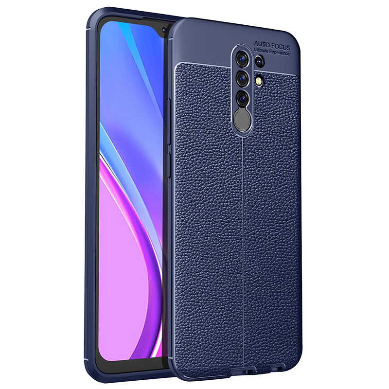 Xiaomi Uyumlu Redmi 9 Kılıf Tuhatu Ceku Silikon Kapak-Lacivert