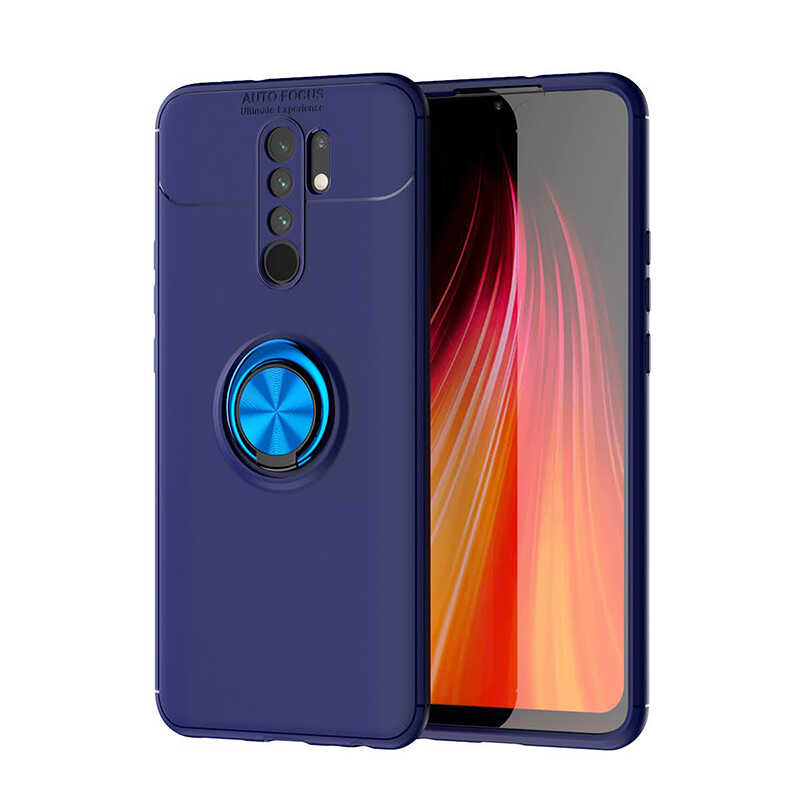 Xiaomi Uyumlu Redmi 9 Kılıf Tuhatu Ravel Silikon Kapak-Mavi