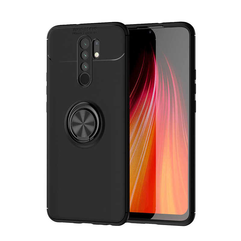 Xiaomi Uyumlu Redmi 9 Kılıf Tuhatu Ravel Silikon Kapak-Siyah