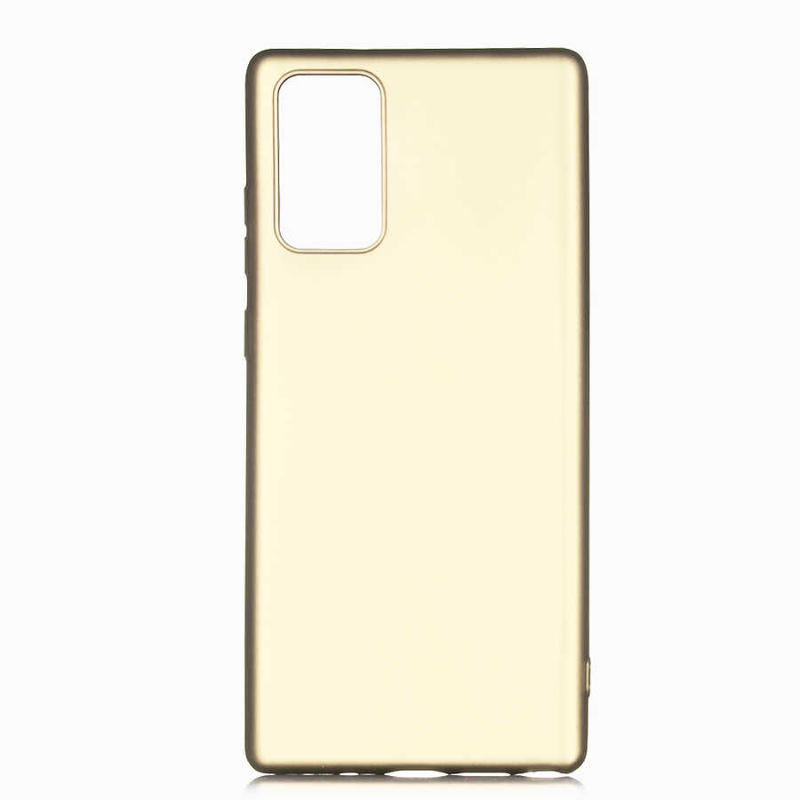 Galaxy Uyumlu Note 20 Kılıf Tuhatu Marino Silikon Kapak-Gold