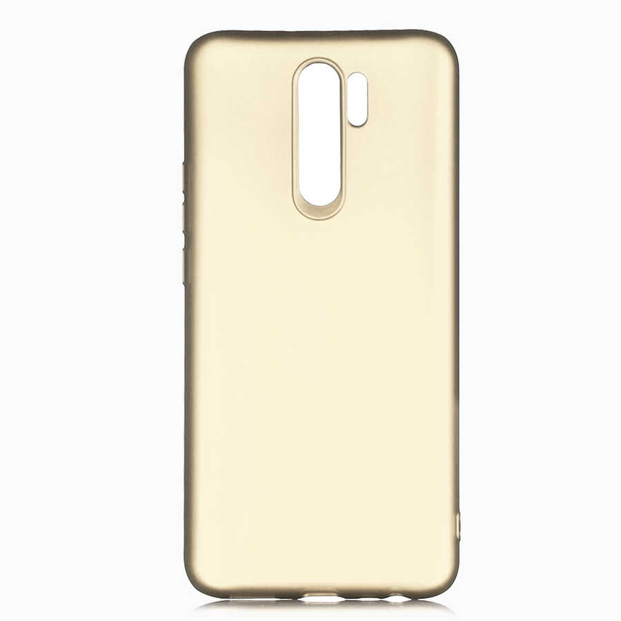 Xiaomi Uyumlu Redmi 9 Kılıf Tuhatu Marino Silikon Kapak-Gold