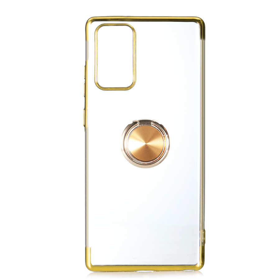 Galaxy Uyumlu Note 20 Kılıf Tuhatu Gess Silikon-Gold