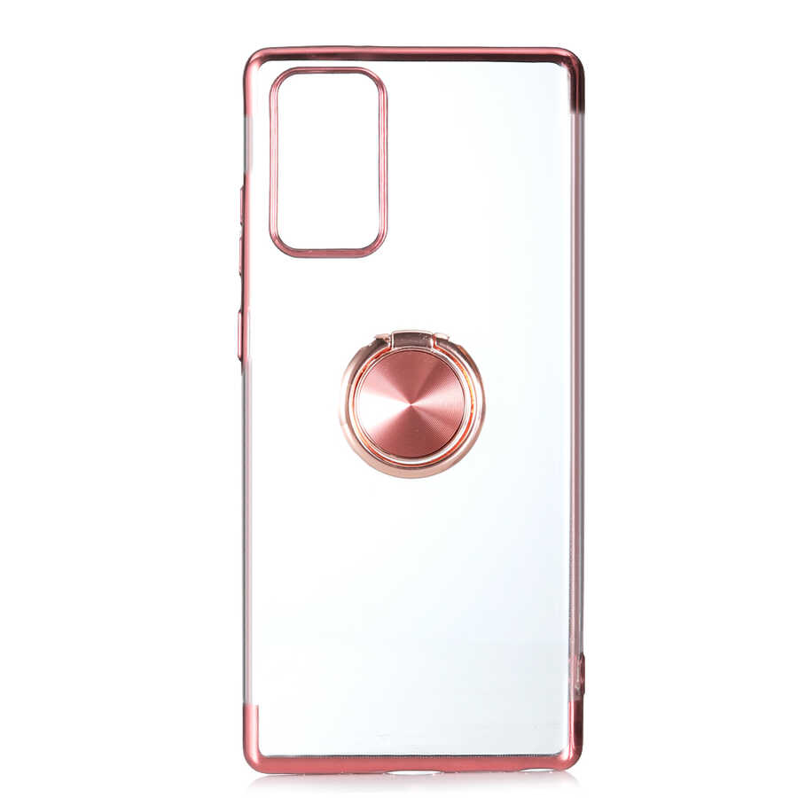 Galaxy Uyumlu Note 20 Kılıf Tuhatu Gess Silikon-Rose gold