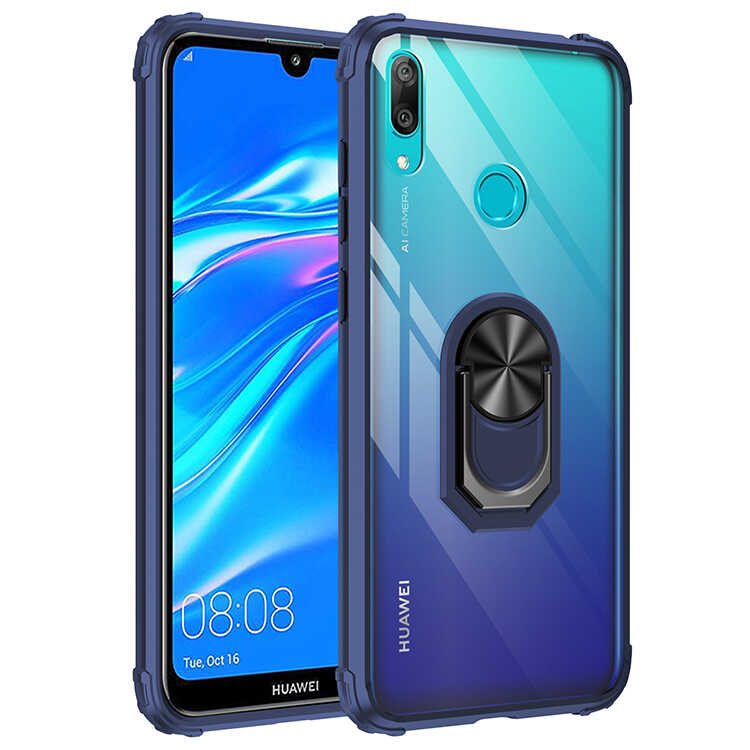 Huawei Uyumlu Y7 Prime 2019 Kılıf Tuhatu Mola Kapak-Lacivert