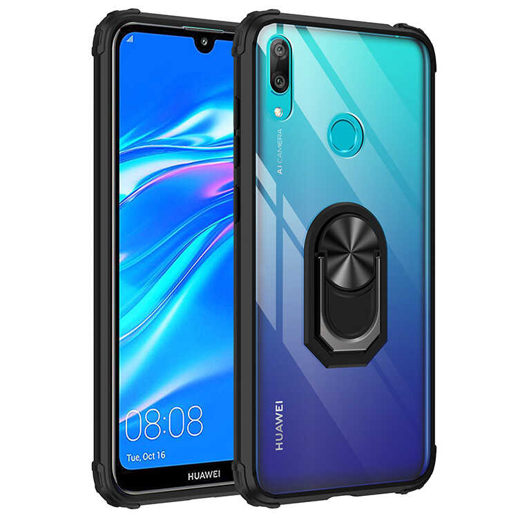 Huawei Uyumlu Y7 Prime 2019 Kılıf Tuhatu Mola Kapak-Siyah