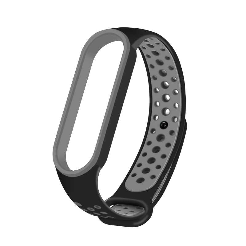 Xiaomi Uyumlu Mi Band 5 Dama Silikon Kordon-No12