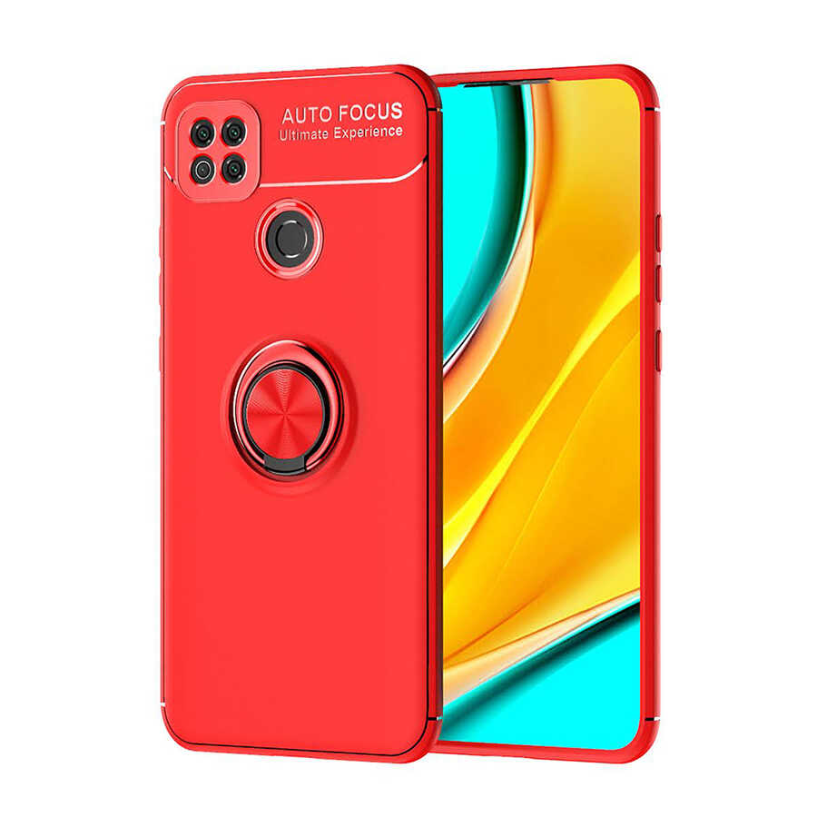 Xiaomi Uyumlu Redmi 9C Kılıf Tuhatu Ravel Silikon Kapak-Kırmızı