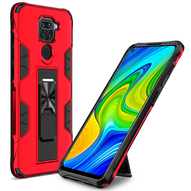 Xiaomi Uyumlu Redmi Note 9 Kılıf Tuhatu Volve Kapak-Kırmızı