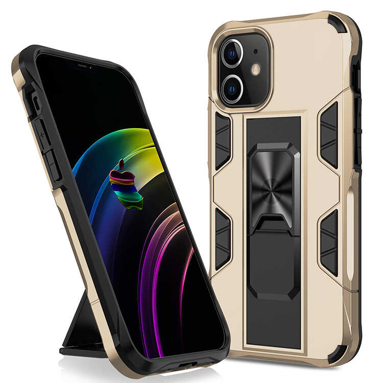 iPhone Uyumlu 12 Pro Kılıf Tuhatu Volve Kapak-Gold