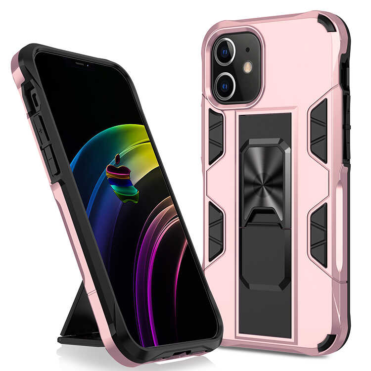 iPhone Uyumlu 12 Pro Max Kılıf Tuhatu Volve Kapak-Rose gold