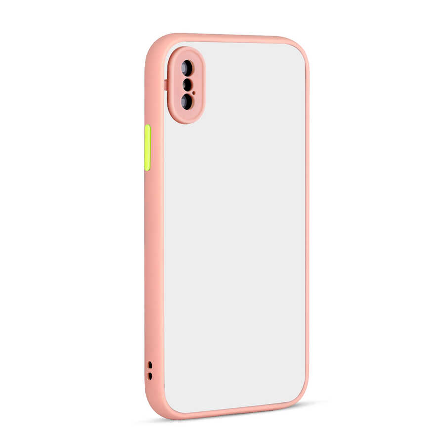 iPhone Uyumlu X Kılıf Tuhatu Hux Kapak-Pembe