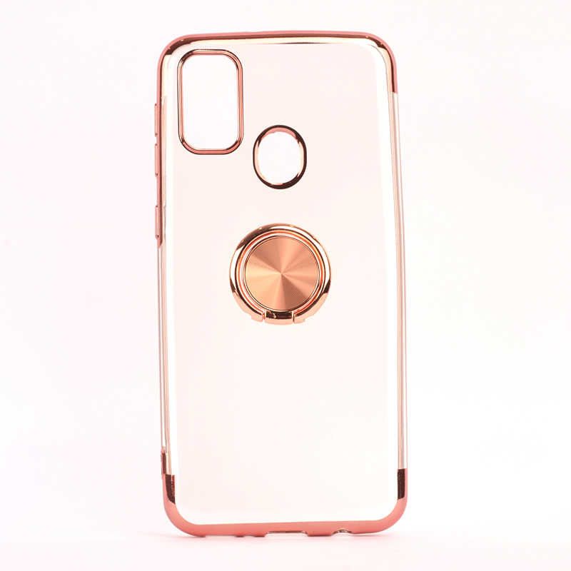 Galaxy Uyumlu M21 Kılıf Tuhatu Gess Silikon-Rose gold