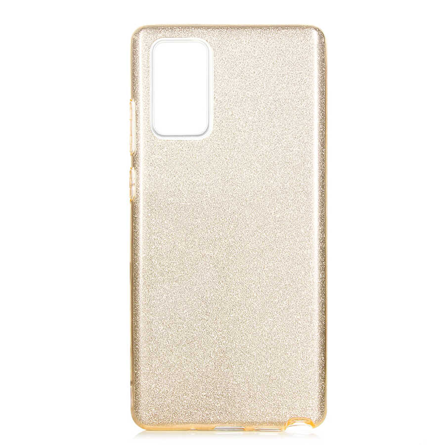 Galaxy Uyumlu Note 20 Kılıf Tuhatu Shining Silikon-Gold