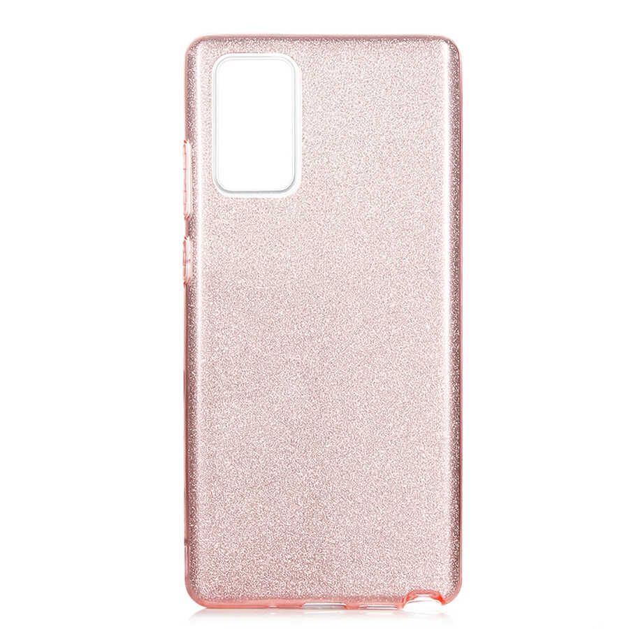 Galaxy Uyumlu Note 20 Kılıf Tuhatu Shining Silikon-Rose gold