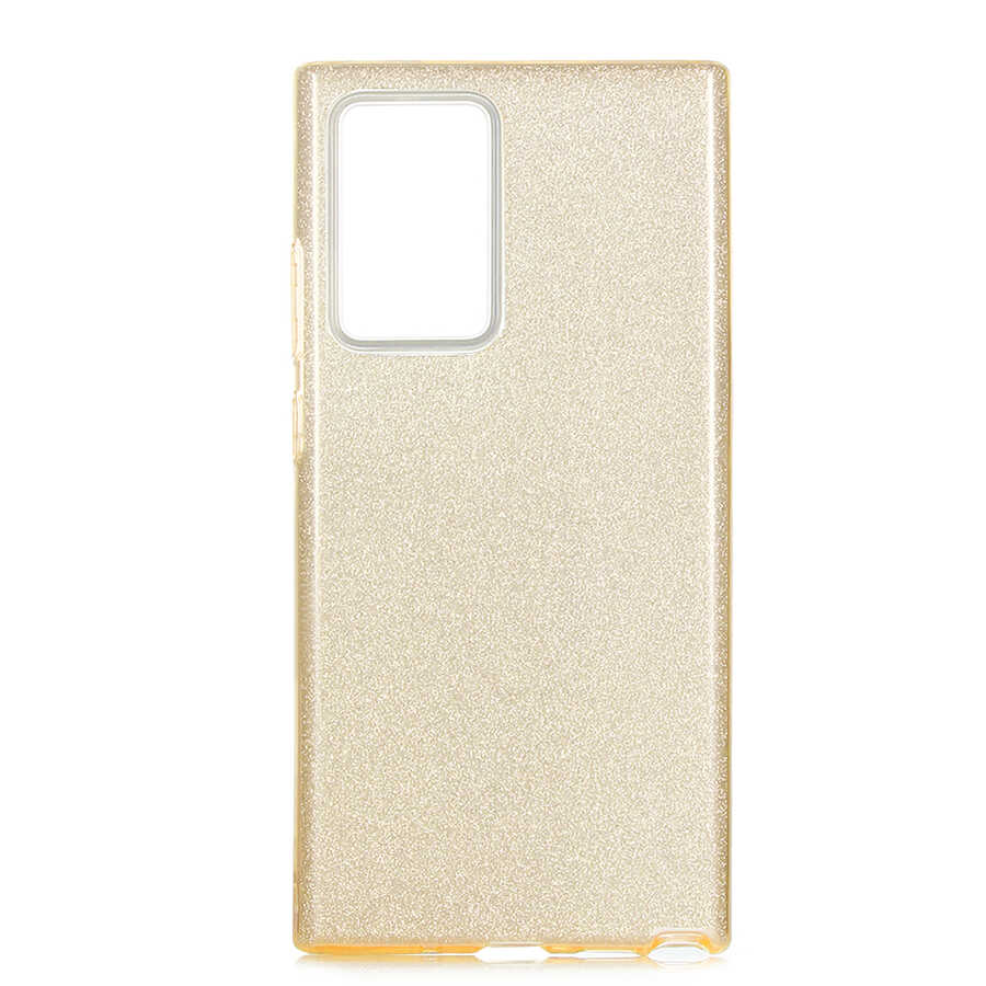 Galaxy Uyumlu Note 20 Ultra Kılıf Tuhatu Shining Silikon-Gold