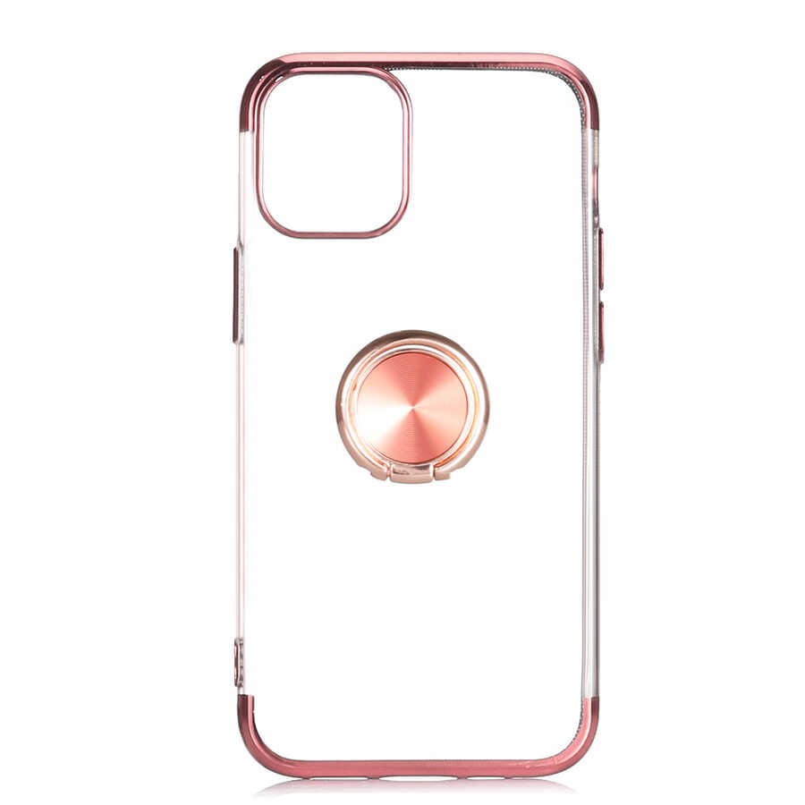 iPhone Uyumlu 12 Pro Kılıf Tuhatu Gess Silikon-Rose gold