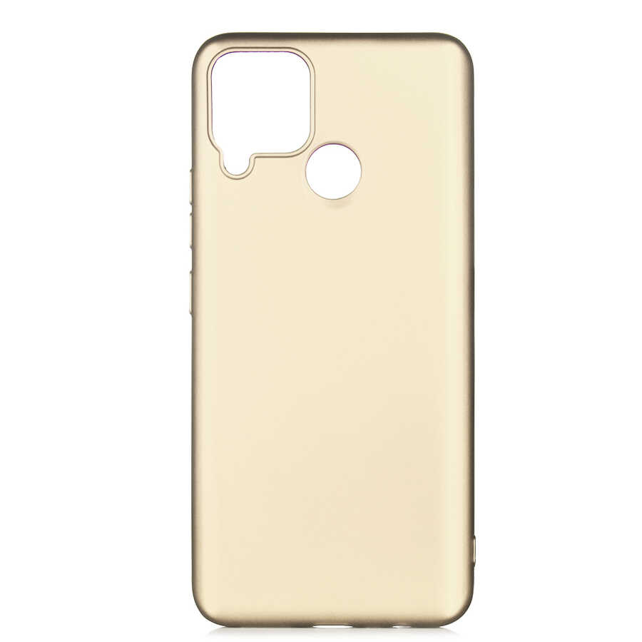 Realme C15 Kılıf Tuhatu Marino Silikon Kapak-Gold